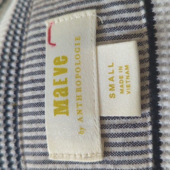 Maeve By Anthropologie Eliza Thermal Striped Babydoll Tunic S - Picture 13 of 15